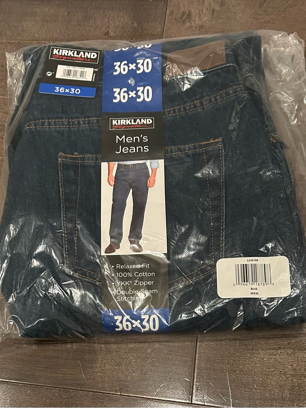 Kirkland Signature Men's Relaxed Fit Jeans - Blue 36 x 30